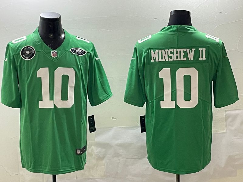 Men Philadelphia Eagles #10 Minshew ii Green Throwback 2025 Nike Vapor Limited NFL Jersey style 5->philadelphia eagles->NFL Jersey